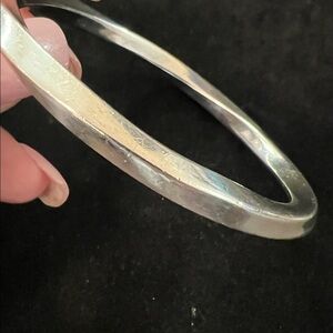Elegant Silver Bangle Bracelet